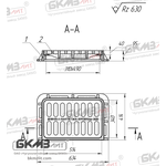 Дождеприемник чугунный большой ДБ1 (В125)-2-31x49